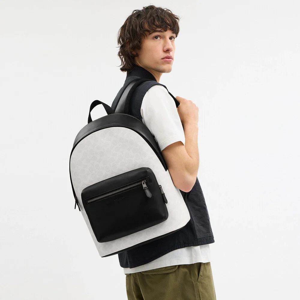 Coach Outlet Men's West Backpack In Signature Canvas